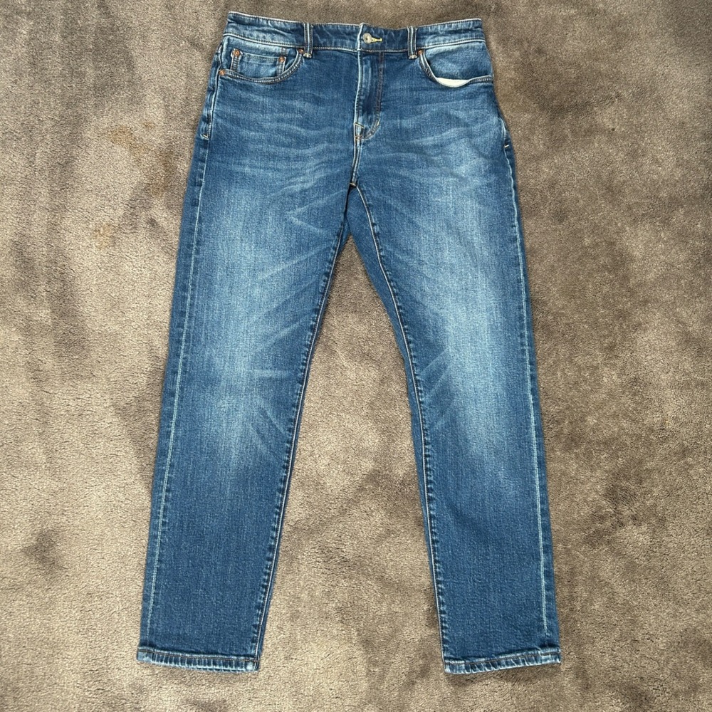 Flint and Tinder SELVEDGE Jeans Men's 31X29 Blue Athletic Tapered Fit Denim